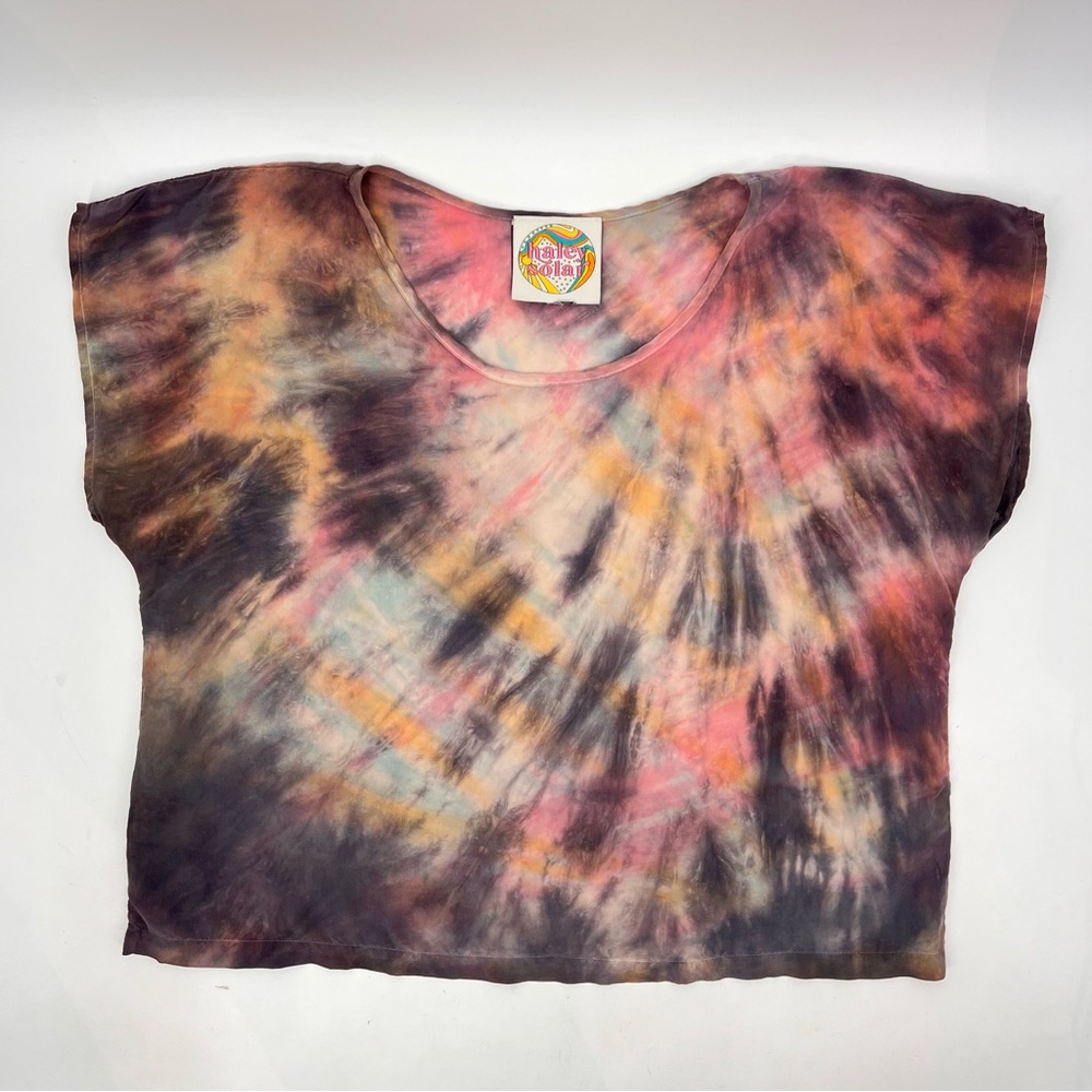 Haley Solar silk tie dye top S